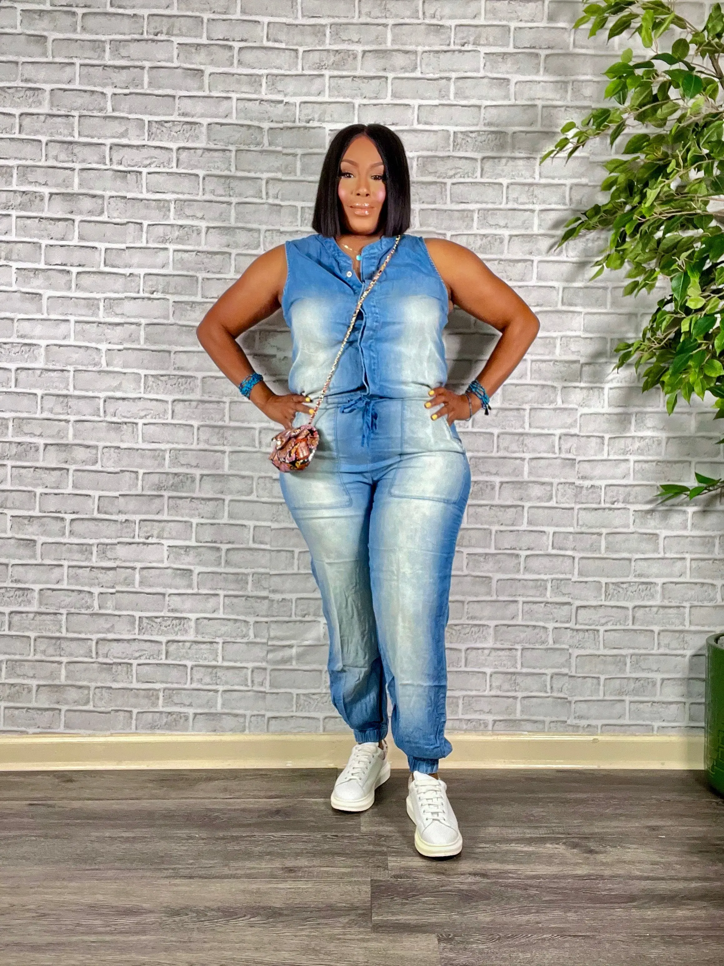 Let’s Flex Denim Jumpsuit Let’s Flex Denim Jumpsuit