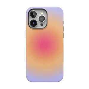 Casely iPhone 15 Pro Max Case | Aura | Rainbow Sunset Halo | Bold Protective Design | Compatible with MagSafe