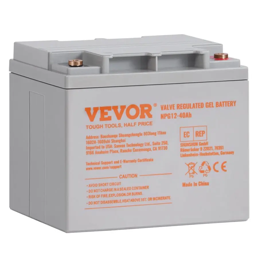 【Summerfinds】 VEVOR Rechargeable AGM Marine Battery, 12V 40AH, 400A Discharge Current, Ideal for Mobility Scooters, e-Bikes, Go-Karts, Batteries
