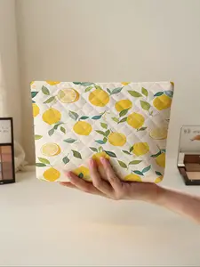 Lemon Print Makeup Bag with Zipper, Lightweight Travel Cosmetic Pouch, Cosmetics Bag, Multifunctional Toiletry Organizer for All Seasons, Travel Cosmetic Bags