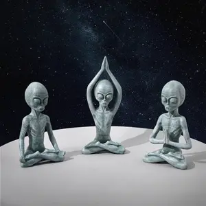 Alien Yoga Shape Living Room Ornaments Resin Statue European and American Home Bookshelf Decorations Ornaments