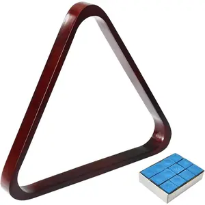 Solid Wood 2-1/4" Pool Ball Rack - Billiard Ball Triangle Positioning Holder Rack for Pool Table