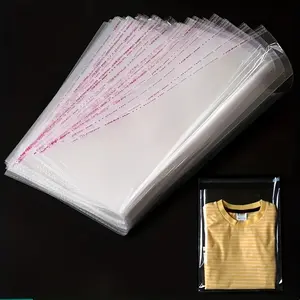 50/100 transparent cellophane bags, resealable plastic packaging bags, shopping bags, Clothing, gift packaging, Gift wrapping supplies, transparent bags for storing clothes, magazines, postcards/Mother's Day/weddings