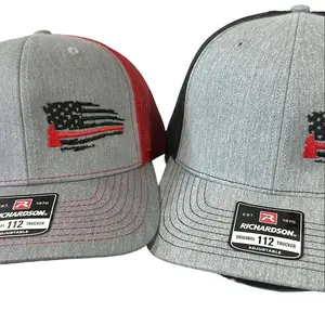 Richardson 112 SnapBack Firefighter Flag Hat - Embroidered
