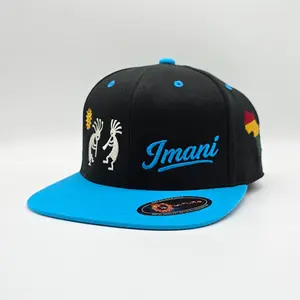 Imani Africa Edition Hat - Black and Blue Snapback