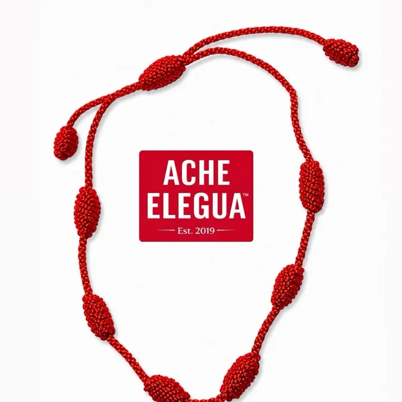 Ache Elegua 7 Knot Bracelet for Spiritual Protection Luck & Energy Cleansing Handmade Adjustable Design