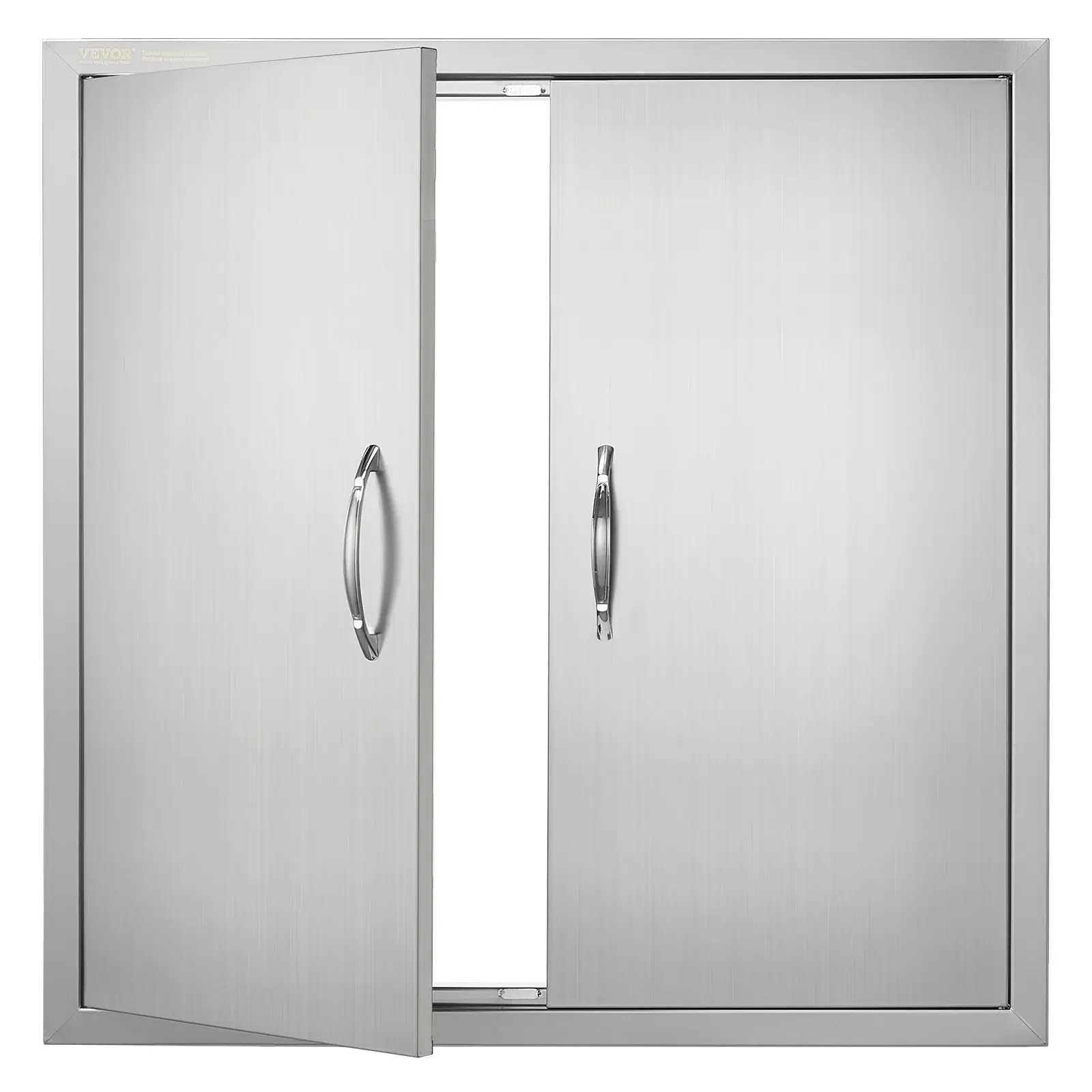 【summerfinds】VEVOR BBQ Access Door, 31W x 31H Inch Double Outdoor Kitchen Door, Stainless Steel Flush Mount Door, Wall Vertical Door with Handles, for BBQ Island, Grilling Station, Outside Cabinet
