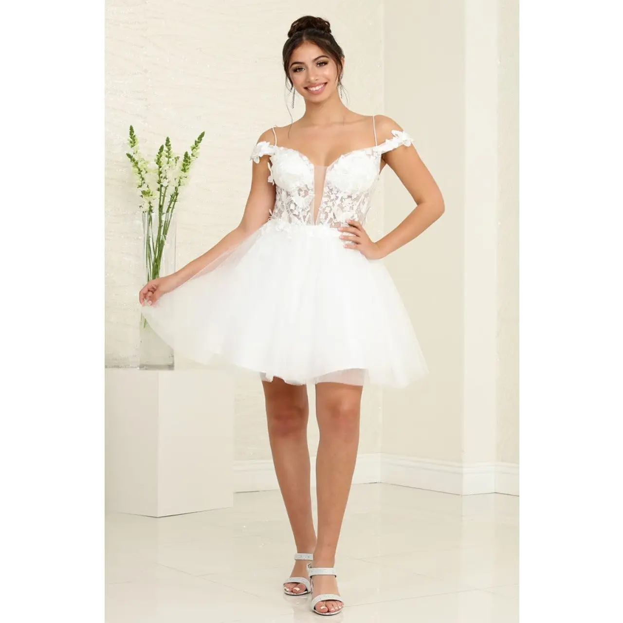 Short Wedding Dress Ivory may queen MQ2090
