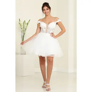 Ivory Graduation Dress | Commencement Ceremony Party Outfit by MQ2090