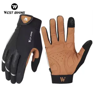 WEST BIKING Winter Gloves, Full Finger Mountain Racing Cycling Bike Gloves,Waterproof, Warm, Non-Slip Grip, Ideal for Cold Weather