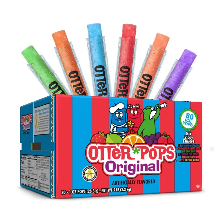 Otter Pops Freezer Pops, Original Variety Pack, 80 Count