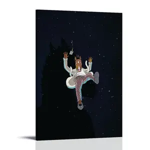 BoJack-Horseman Poster Posters Music Album Cover Posters Canvas Wall Art High-Resolution Vintage Band & Artist Prints for Room
