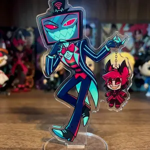 Hazbin Hotel Vox Ala Standee, TV Demon Fanart, Radio Demon Desk Decor