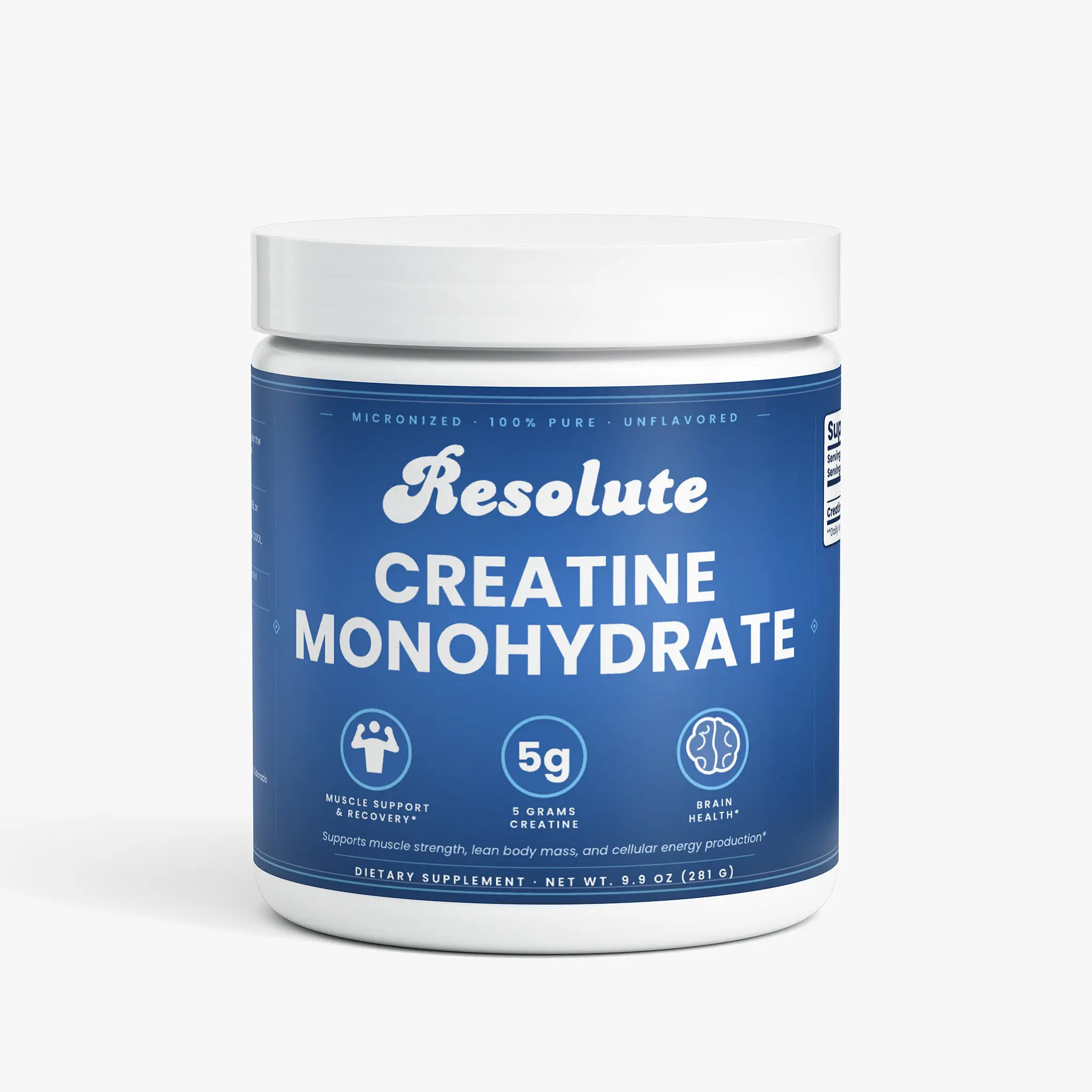 Resolute Creatine Monohydrate 100% Pure Dietary Supplement