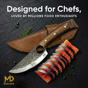 Kitchen Knife – Japanese Chef Knife | High End Stainless Steel Blade Chopping Knives | Professional High Chef’s Knife with Sheath | Ergonomic Handle Cutting Knives for Vegetables, meet and Kitchen