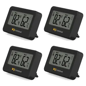 4PCS Mini Hygrometer and Thermometer,Reptile Thermometer with & Tablestand, Indoor Temperature and Humidity Meter Gauge for Humidors Greenhouse Cellar Closet Guitar Case