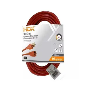 100 ft. 16/3 Light Duty Indoor/Outdoor Extension Cord, Orange