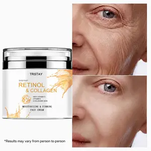 TRSTAY Retinol Collagen Peptide Moisturizer - Hydrating Day & Night Face Cream for Fine Lines, Firming, Smooth-Looking Skin, Suitable for All Skin Types, Hydrate