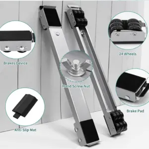 Expandable Appliance Dolly, Kitchen Refrigerator Sofa Table Base, Wheel Stabilizer Pad Ring, Dryer Mover Support, Furniture Lift Mover