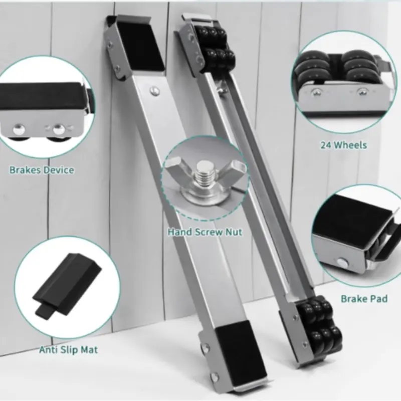 Expandable Appliance Dolly, Kitchen Refrigerator Sofa Table Base, Wheel Stabilizer Pad Ring, Dryer Mover Support, Furniture Lift Mover Home