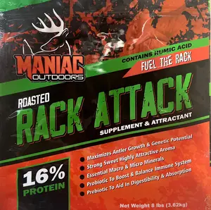 Roasted Rack Attack is the perfect feed atrractant, It also has 2 pounds of Minerlas. a perfect blend of protein, fat, carbs, vitamins and minerals. 