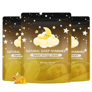 3 PCS | Natural Sleep Gummies - 40 Servings -Sweet Mango Stars (Melatonin Free)