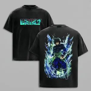 Broly Legendary Super Saiyan Vintage Washed T-Shirt,  Anime Graphic Tee, Power Aura Streetwear Top, Unisex Adult Heavy Cotton Shirt, Retro Manga Anime Merch, Trendy Y2K Casual Outfit, Oversized Otaku Graphic Tee, Cosplay Fan Gift