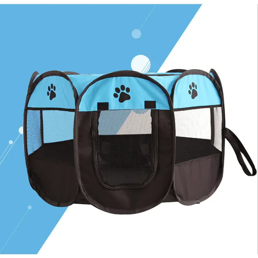 Portable Pet Haven: Foldable, Waterproof Octagonal Pet Fence for Secure, Breathable Play Area - Ideal for Dogs, Cats, and Small Pets.