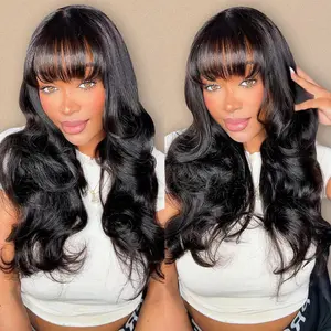 Jessie's Wig [Mia] 13x5 Pre Cut Lace Body Wave Lace Front Wig With Bangs Crystal HD Lace Human Hair Wig