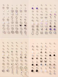 1 Set Fashionable Faux Pearl & Rhinestone Decorated Stud Earrings for Women & Girls, Fashion Jewelry for Party, Daily Clothing Decor, Trendy All-match & Exquisite Jewelry for Birthday Gift