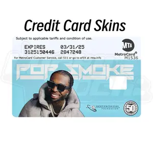 Pahpsmoke Credit card Metro Card skin cover decoration sticker for credit debit ebt Decorative Ornaments Tiles Sticker