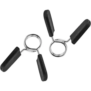 Barbell Spring Clip Dumbbell Clamps Circlip Collars 1 Inch Weight Bars Clips Fitness Weightlifting Lock Buckle for Standard Bar Barbell Strength  Gym Accessory