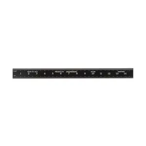 Black Chrome Flexible Rulers - Full Metric Graduations