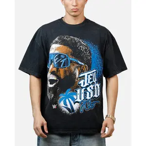 Culture Kings X WWE Jey Uso Wrestlemania XLI Vintage T-Shirt Black Acidwash