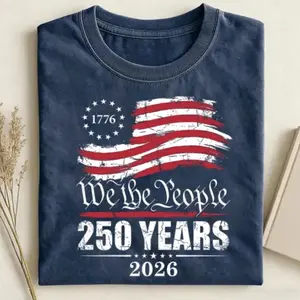 Youth and Adult We The People 250 Years T-shirt, Unisex Cotton T-Shirt, Menswear, Womenswear
