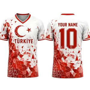Personalized Turkey Soccer Jersey, Custom Name Number Football Shirt, Türkiye Fan Jersey