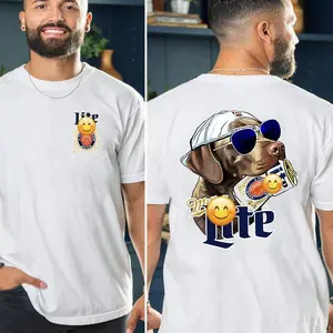 Millerr Litee Hunting Labrador Dog 2-Sided T-shirt  26APR25TT5