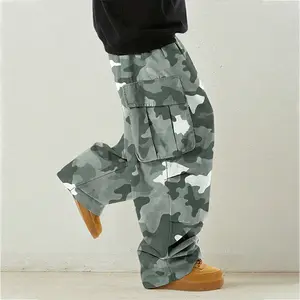 Men's Autumn & Winter Casual Fashion Work Pants Outdoor Loose Camouflage Trousers with Multiple Pockets