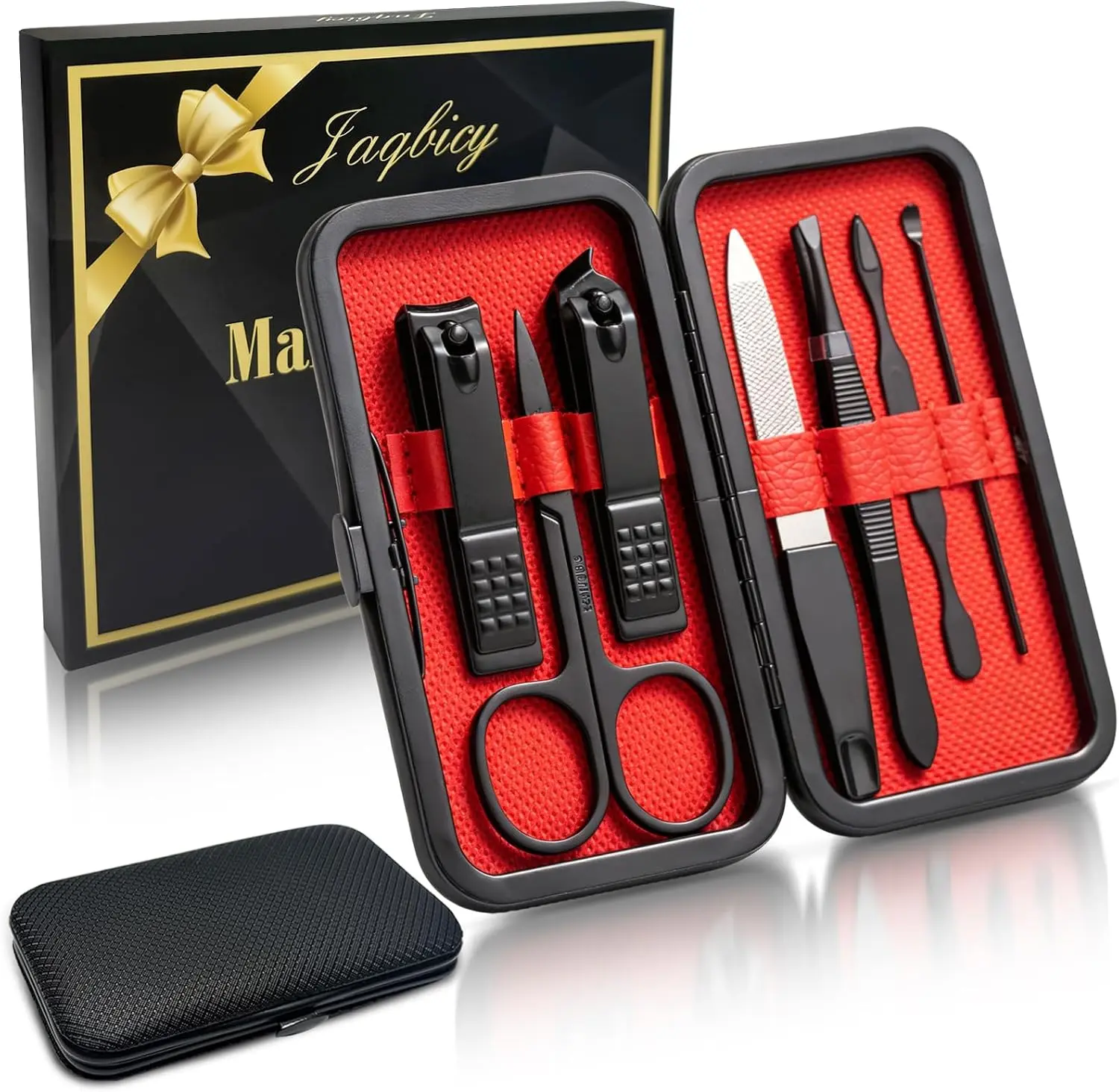 Gift for Dad Men, Manicure Set Nail Clippers Grooming Kit with Travel Case, Personal Care Tools Birthday Gifts for Men Women
