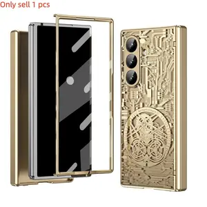 Luxury Transparent Phone Case for Samsung Galaxy Z Fold7/6/5/4/3, Built In Tempered Glass, Protective Hinge Cover, Lightweight Design