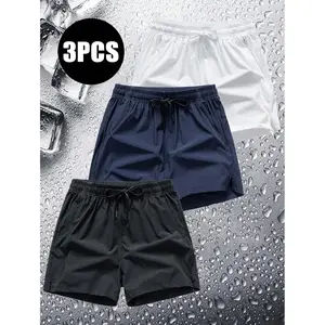 Men's 3 Pack 5" Gym  Quick Dry Breathable Running Athletic  with Zipper Pocket summer thermal shorts Seamless Low Waist Scrunch Bum Camo Mesh Hunting Low-Waist Fluffy Stitching clothing men Plaid Wool Blend High Skirt bottom everyday workout