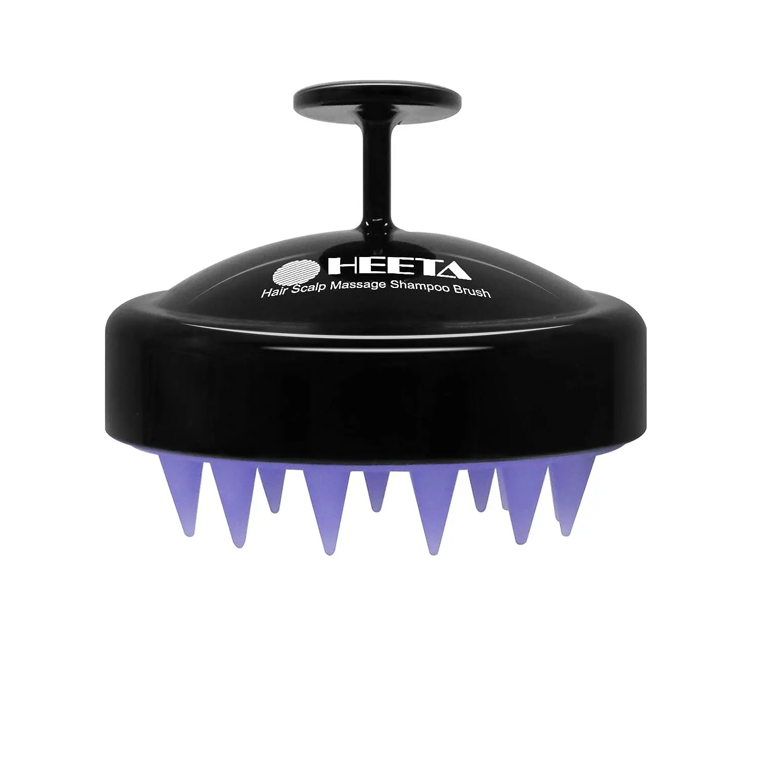 Hair Scalp Massager, Scalp Scrubber with Soft Silicone Bristles for Hair Growth & Dandruff Removal, Hair Shampoo Brush for Scalp Exfoliator, black