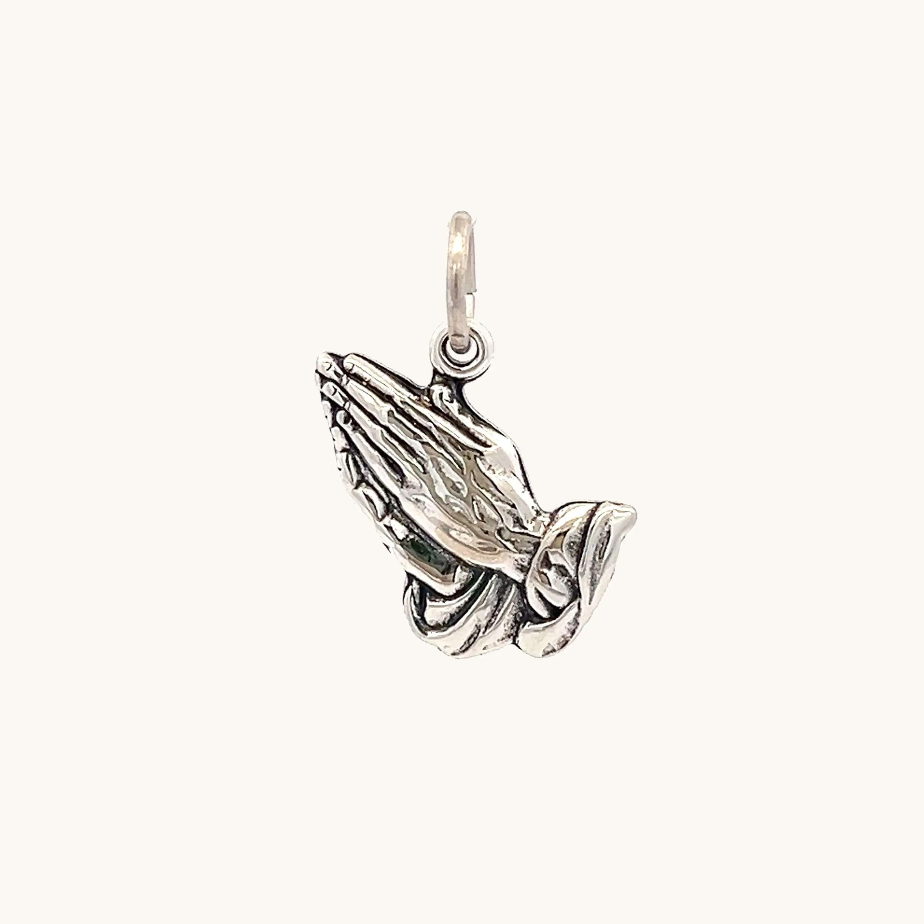 925 STERLING SILVER PRAYING HANDS CHARM PENDANT