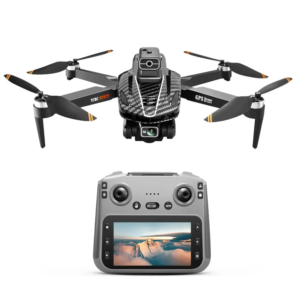 2026  Foldable GPS Camera Drone with 4.5" Screen Controller, Brushless Motor, Optical Flow Positioning, Altitude Hold, 1-Key Return, Portable Adjustable Unisex Beginner-Friendly RC Quadcopter for Beach, Casual Use, Birthday Gifts, Time Lapse
