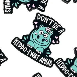 Don't Be A Hippo-Twat-Amus Focal Beads | Funny Hippo Beading & Crafting DIY Charm Accessory Adjustable Beaded Design