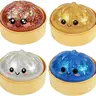 Kawaii TPR Fidget Dumplings Squishy Toy with Cute Steamer Box Packaging, Bao Bun Design, Stress Relieving Tool, Squeeze Stress Balls, Soft Squishy Companion for Kids