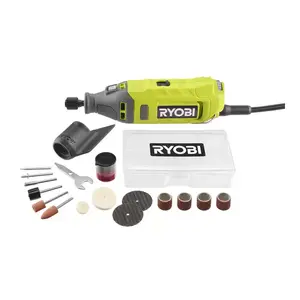 NEW 1.2 Amp Corded Rotary Tool with Versatile Accessories for Cutting, Sanding and More RYOBI