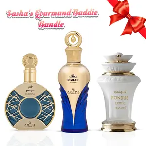 Ghalya Amiri, Amiri Rahaf & Fondue Exotic Eau de Parfum Sprays 100ml (3.4 oz) by Hamidi (Sasha's Goumand Baddie Bundle)