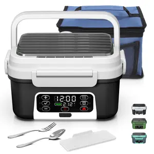 Portable Electric Lunch Box, USB Charging Wireless Heating Lunch Box, Large Capacity Lunch Box, Durable Lunch Box, Suitable for Home Office School Picnic, Travel Food Heater, Lunch Box