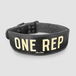 Iron Sanctuary x Aesthreadics “One Rep at a Time” Custom Leather Weightlifting Belt